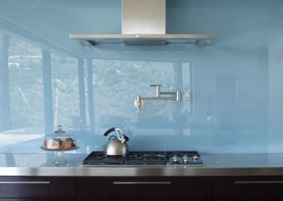 Blue Glass Backsplash