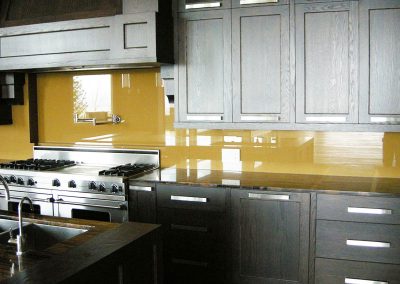 Yellow Glass Backsplash