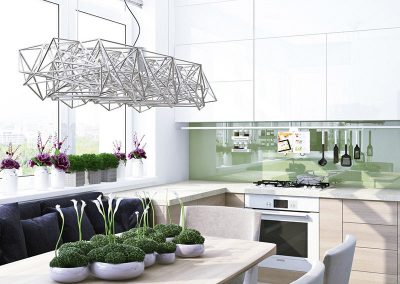 Colored Glass Kitchen Backsplash