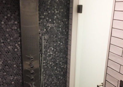 frosted glass shower door