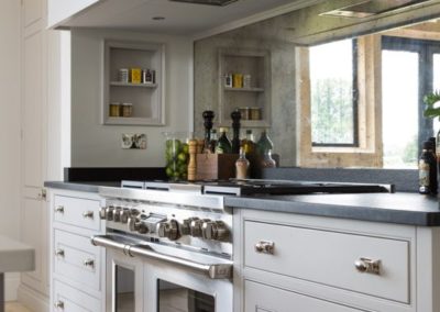 Antique Mirrored Kitchen Backsplash