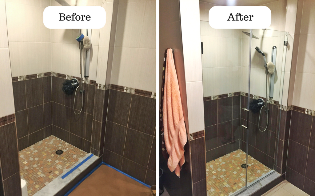 Our Projects – Swing frameless shower doors in Staten Island